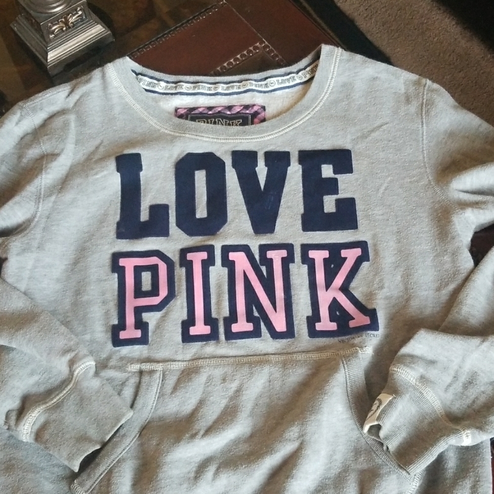 Pink grey sweatshirt sz small